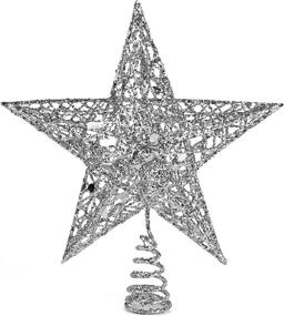 img 4 attached to Ornativity Glittered Silver Star Topper