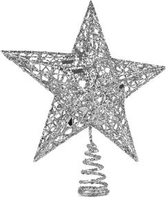 img 1 attached to Ornativity Glittered Silver Star Topper