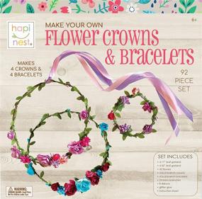 img 4 attached to 🌸 Hapinest Flower Crowns Bracelets Craft: Delightful DIY Floral Accessories for All Ages