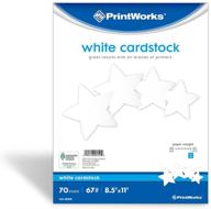 📐 printworks white cardstock, 67 lb, 96 bright, sfi certified – ideal for school and craft projects, 8.5 x 11 inch, 70 sheets (00550) logo