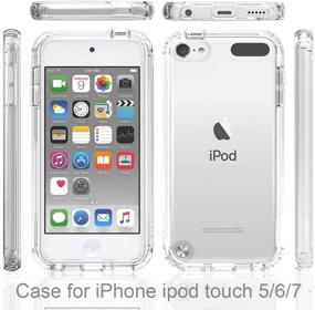 img 3 attached to 📱 Blue iPod Touch 7th Generation Case, Dteck 2-in-1 Rugged Shockproof Anti-Scratch Clear Gradient Bumper Full Body Protective Cover for iPod Touch 7th/6th/5th Gen