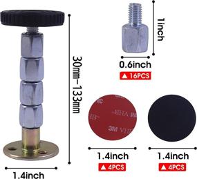 img 2 attached to Adjustable Threaded Anti Shake Headboard Stabilizers