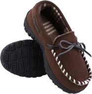 nccb moccasin slippers nonslip outdoor boys' shoes in slippers logo