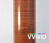 🌲 high-quality vvivid wood grain textured adhesive craft 12x48 vinyl roll with bonus 12x12 oracal transfer paper - gloss red cedar logo