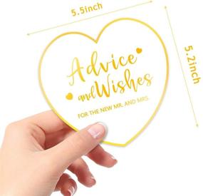 img 1 attached to 🎉 Newlywed Advice and Well-Wishes Cards, Ideal for Wedding Reception Decorations or Bridal Shower, Pack of 50
