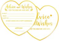 🎉 newlywed advice and well-wishes cards, ideal for wedding reception decorations or bridal shower, pack of 50 logo