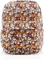 finex chip and dale brown canvas casual daypack: stylish & functional laptop storage included logo