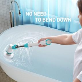 img 2 attached to 🧼 Electric Spin Scrubber: Cordless Bathroom Cleaning Brushes for Tiles, Showers, Windows, Kitchen, and More!