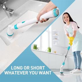 img 1 attached to 🧼 Electric Spin Scrubber: Cordless Bathroom Cleaning Brushes for Tiles, Showers, Windows, Kitchen, and More!