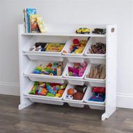 humble crew white toy storage organizer: shelf & 9 bins for effortless organization logo