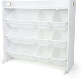 img 2 attached to Humble Crew White Toy Storage Organizer: Shelf & 9 Bins for Effortless Organization