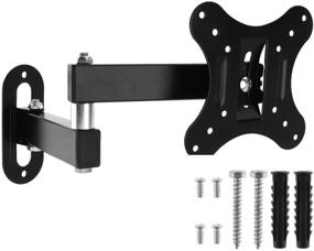 img 4 attached to 📺 OriGlam Full Motion TV Wall Mount Bracket for 14-27 Inch LCD LED TV - Swivel, Tilt & Articulating Arms