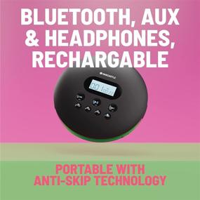 img 2 attached to 🎧 Портативный CD-плеер Oakcastle CD100 с Bluetooth: аккумулятор с возможностью зарядки, наушники и AUX-выход для непревзойденного портативного музыкального опыта.