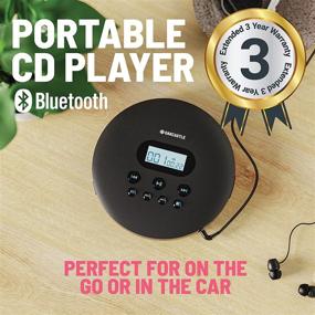 img 3 attached to 🎧 Oakcastle CD100 Portable CD Player with Bluetooth: Rechargeable Battery, Headphones & AUX Output for Unmatched Portable Music Experience