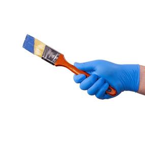 img 1 attached to X3 Industrial Blue Nitrile Gloves, Medium Size, 100-Count Box, 3 Mil Thickness, Latex-Free, Powder-Free, Textured, Disposable, Non-Sterile, Food-Safe