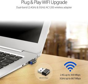 img 3 attached to ASUS USB-AC53 AC1200 Нано USB Двухдиапазонный беспроводной адаптер: MU-MIMO, совместим с Windows XP/Vista/7/8/10 - Черный