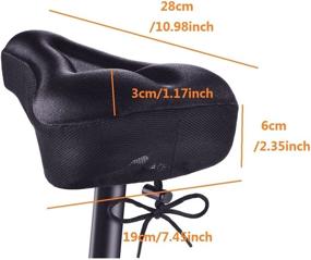 img 1 attached to 🚲 Kamay's 3D Thicker Gel Bike Seat Cover: Extra Soft Silicone Cushion for Bicycle Saddle