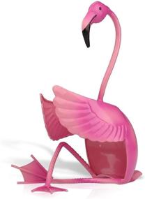 img 2 attached to 🦩 Flamingo Wine Holder: Unique Metal Sculpture Shelf for Elegant Home Decor & Wine Display