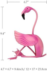 img 1 attached to 🦩 Flamingo Wine Holder: Unique Metal Sculpture Shelf for Elegant Home Decor & Wine Display