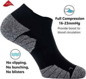 img 2 attached to CWVLC Unisex Cushioned Compression Athletic Ankle Socks Multipack - Superior Comfort and Support for Active Individuals