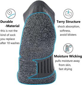 img 1 attached to CWVLC Unisex Cushioned Compression Athletic Ankle Socks Multipack - Superior Comfort and Support for Active Individuals