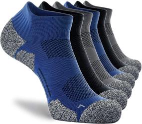 img 4 attached to CWVLC Unisex Cushioned Compression Athletic Ankle Socks Multipack - Superior Comfort and Support for Active Individuals