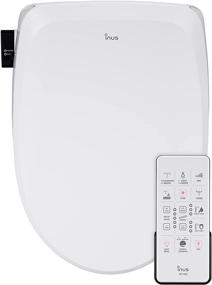 img 4 attached to 🚽 Inus R32 Electric Smart Bidet - Heated Seats, Wireless Remote Control, Night Light, Self-Cleaning Nozzle, Temperature Control Wash – Elongated Toilet (White)