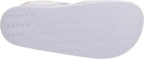 img 1 attached to Stylish adidas Women's Adilette Sandal Slide in White/Champagne Metallic/White, Size 8