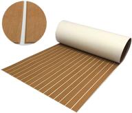 🛥️ churershining eva teak decking sheet for boat yacht marine floor carpet - non-slip, self-adhesive, beveled edge (94.5"x35.4") логотип
