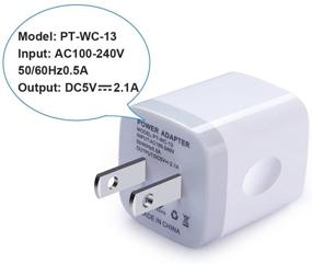 img 2 attached to 🔌 FiveBox 5Pack 2.1A USB Wall Charger Adapter - Fast Dual Port Charging Block for iPhone 13/12/11/Xs/XR/X/8/7/6, Samsung, Android - USB Plug, Brick Charger Cube, Box Compatible