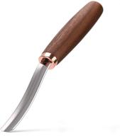 🔪 gouge knife set: premium wood carving tools for bowl carving - bent gouge knife with black walnut handle, ideal for hard and soft woods logo