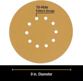 img 3 attached to 🔸 Dura-Gold Premium 9-inch Drywall Sanding Discs - 60 Grit (Pack of 10) - 10-Hole Pattern Sandpaper Discs with Hook & Loop Backing, Fast-Cutting Aluminum Oxide Abrasive - Ideal for Drywall Power Sanders and Wood Sanding