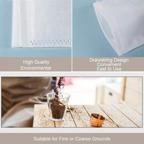 img 2 attached to ☕️ YQL 50PCS Cold Brew Coffee Filter Bags, 6x10in Disposable Mesh Brewing Bags - No Mess Cold Brew Coffee Filters & Tea Filter Bags - Ideal for Cold Brew Coffee or Tea (Available in 4x6/8x12inch Sizes)