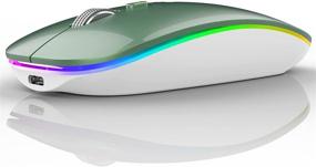 img 4 attached to 🖱️ Enhanced G12 Slim Rechargeable LED Wireless Mouse - Noiseless & Portable