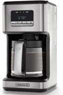 ☕ calphalon 14-cup programmable stainless steel drip coffee maker with glass carafe, enhanced performance heating logo