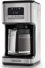 img 4 attached to ☕ Calphalon 14-Cup Programmable Stainless Steel Drip Coffee Maker with Glass Carafe, Enhanced Performance Heating