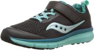👟 saucony running turquoise medium shoes for little girls: style, comfort, and performance logo