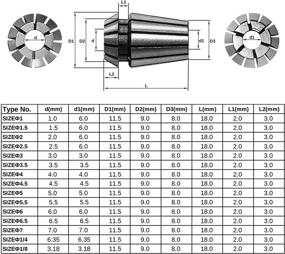 img 2 attached to 🛠️ Genmitsu ER11 Precision Spring Collet Set: 15PCS for CNC Engraving, Milling, Lathe Chuck Tool (1.0mm-7.0mm & 1/4", 1/8")