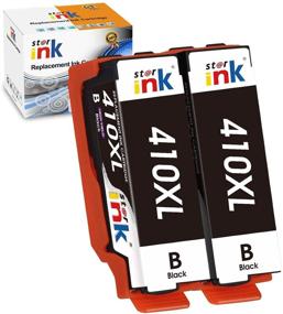 img 4 attached to 🖨️ St@r ink Remanufactured 410XL T410XL Black Ink Cartridge Replacement for Epson Expression XP-640 XP-830 XP-7100 XP-530 XP-630 XP-635 Printer, 2 Packs