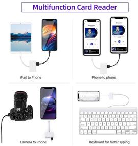 img 1 attached to USB C to Micro SD TF Memory Card Reader: Compatible with iPad Pro, MacBook Pro/Air, Chromebook, XPS, Galaxy S10/S9 and More USB C Devices - 3-in-1 USB Camera Card Reader Adapter