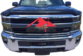 img 3 attached to Mountains2Metal Z-71 Edition Stainless Steel Powder Coated Black Bumper Grille Insert for 2015-2019 Chevy Silverado 2500 3500 HD (M2M #400-40-2)