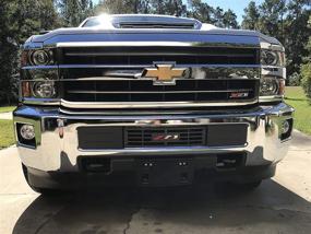 img 2 attached to Mountains2Metal Z-71 Edition Stainless Steel Powder Coated Black Bumper Grille Insert for 2015-2019 Chevy Silverado 2500 3500 HD (M2M #400-40-2)