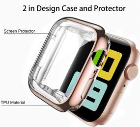 img 1 attached to 📱 12-пакетний миленький тонкий чохол з м'якого TPU для Apple Watch Se Серія 6 5 4 - захисний чохол для екрану (44 мм), 12 кольорів