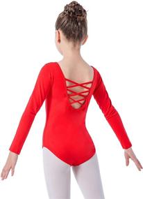 img 4 attached to MOLLDAN Sleeve Leotards Crisscross 2QT5028 20 L: Trendy Girls' Clothing and Active Wear