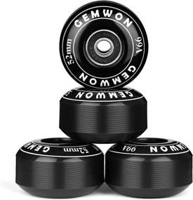 img 4 attached to GEMWON 52mm/99a Skateboard Wheel and Bearing Set for Double Kick Skateboard and Roller Skates