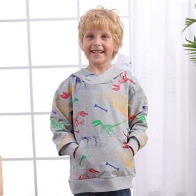 img 3 attached to 🦖 Boys' Black HZXVic Dinosaur Sweatshirt Pullover in 7T - Clothing and Fashion Hoodies & Sweatshirts