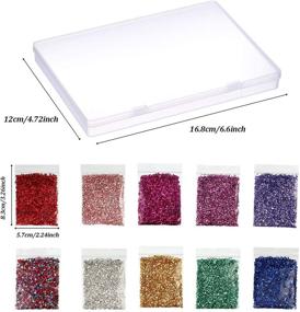 img 1 attached to 🎨 200g Crushed Metallic Glass Chips for Nail Arts, Resin Mold DIY Craft Jewelry Making - 2-4 mm Irregular Irresistible Bright Colors Sequins