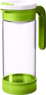 💚 jalousie 46 oz green clear borosilicate glass water pitcher - vjal-gnwp logo