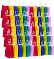 🌈 suwimut 60 pieces rainbow paper favor bags – vibrant colored kraft goodie bags for birthdays, parties, weddings, and celebrations logo