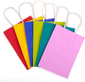 img 1 attached to 🌈 Suwimut 60 Pieces Rainbow Paper Favor Bags – Vibrant Colored Kraft Goodie Bags for Birthdays, Parties, Weddings, and Celebrations